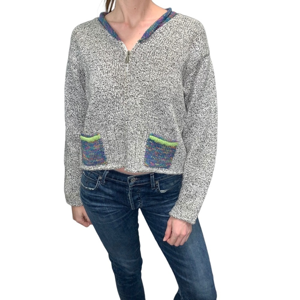 Vintage Ani Barrie Speckled Full Zip Cardigan Sweater